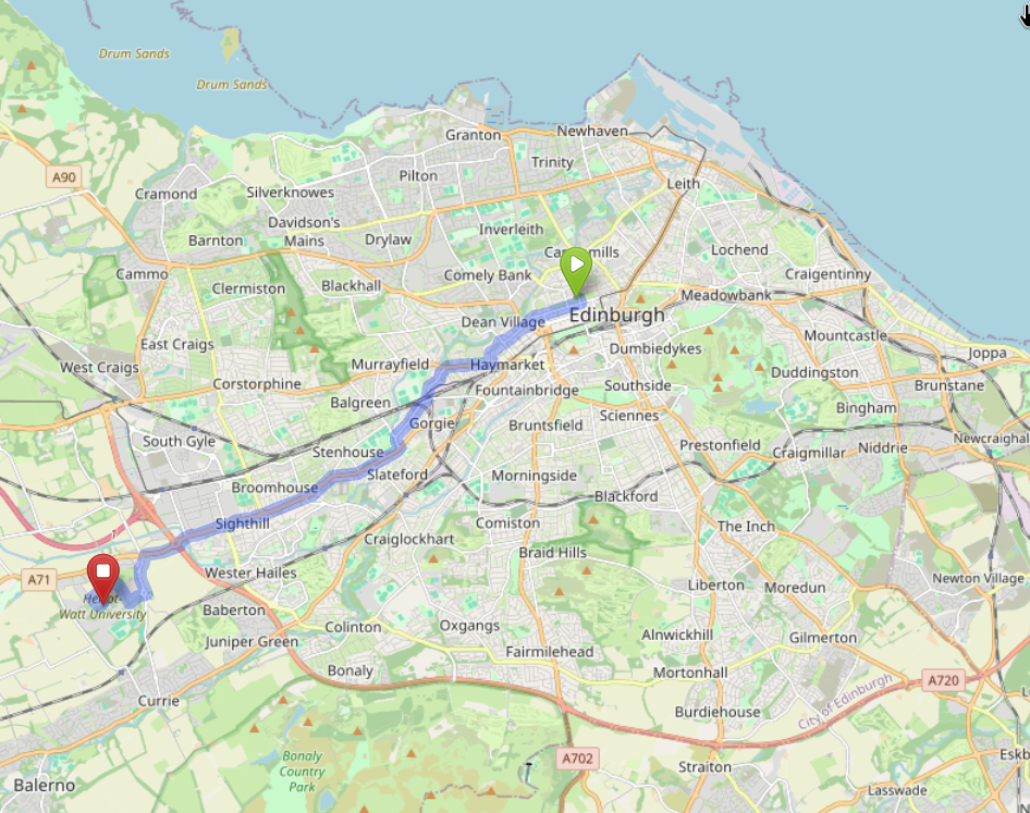map edinburgh hw